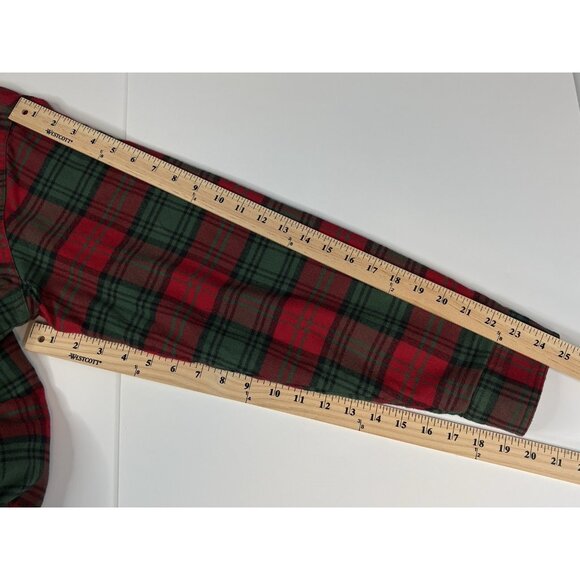 LL Bean Fleece Lined Flannel Shirt Men’s Small Reg Traditional Fit Red Plaid - Picture 15 of 15